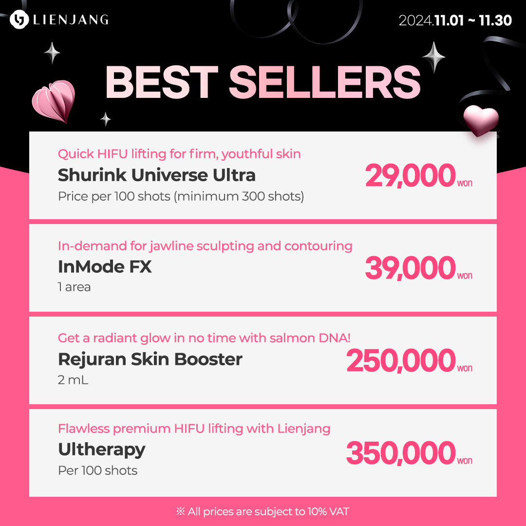 Lienjang Best Sellers: Lip Filler, Skin Boosters, Microneedling, and Hyperhidrosis Botulinum Toxin. Explore low prices for our best sellers.