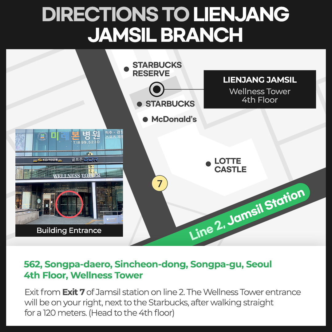 Lienjang Jamsil direction details How to find us maps