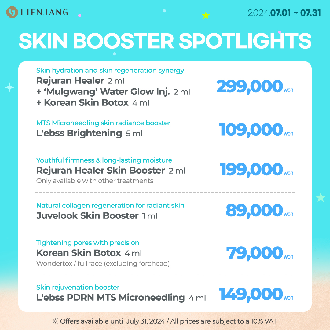 Skin Booster Spotlight: Rejuran Healer, L'ebss MTS Microneedling, Juvelook. Skin rejuvenating solutions in Korea.