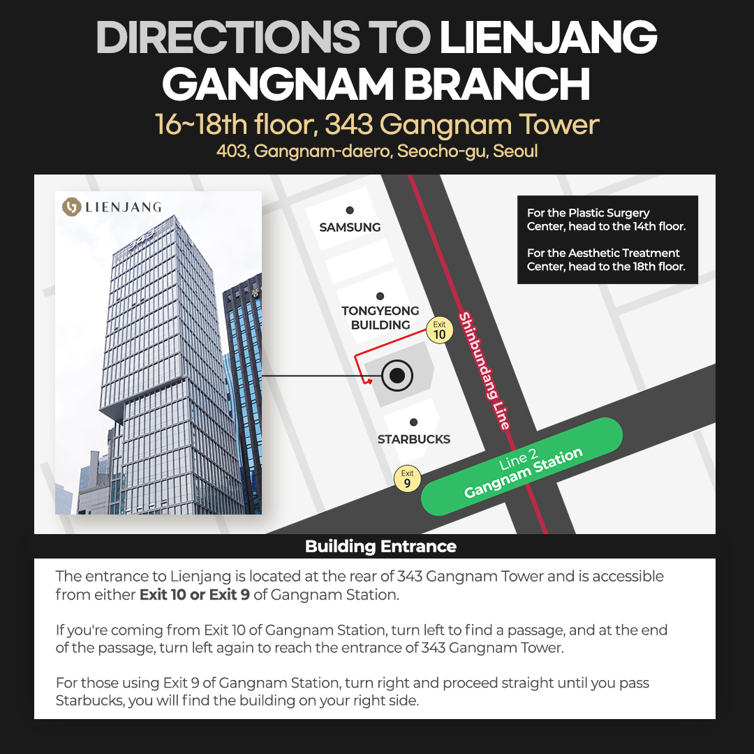 Lienjang Gangnam, directions to Lienjang Gangnam Location, 343 Gangnam Tower
