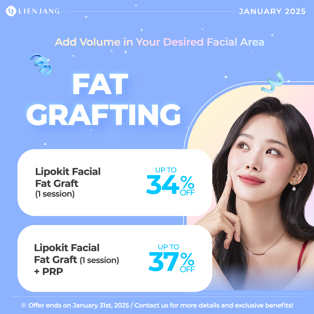 Lienjan Fat Grafting adds volume to your desired facial area to help you achieve natural looking beauty! Try Lipokit Facial fat graft with our special price!