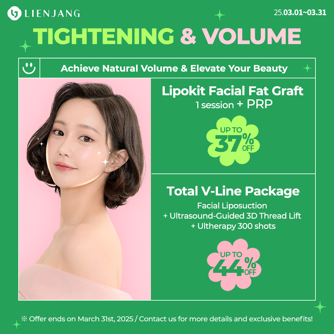 Lienjan Fat Grafting adds volume to your desired facial area to help you achieve natural looking beauty! Try Lipokit Facial fat graft with our special price!