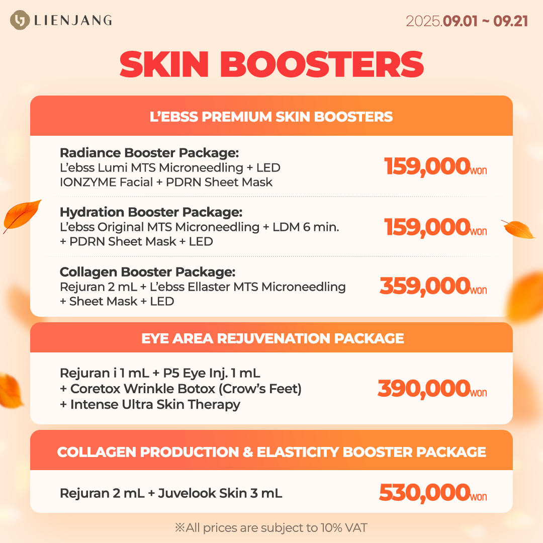 Amazing deals on skin boosters from premium L'ebss skin boosters to all-time favorite Rejuran.