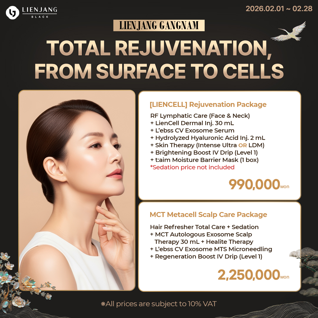 Premium skin cell rejuvenation for timeless beauty. Exclusively available at Lienjang Black (Lienjang Gangnam)