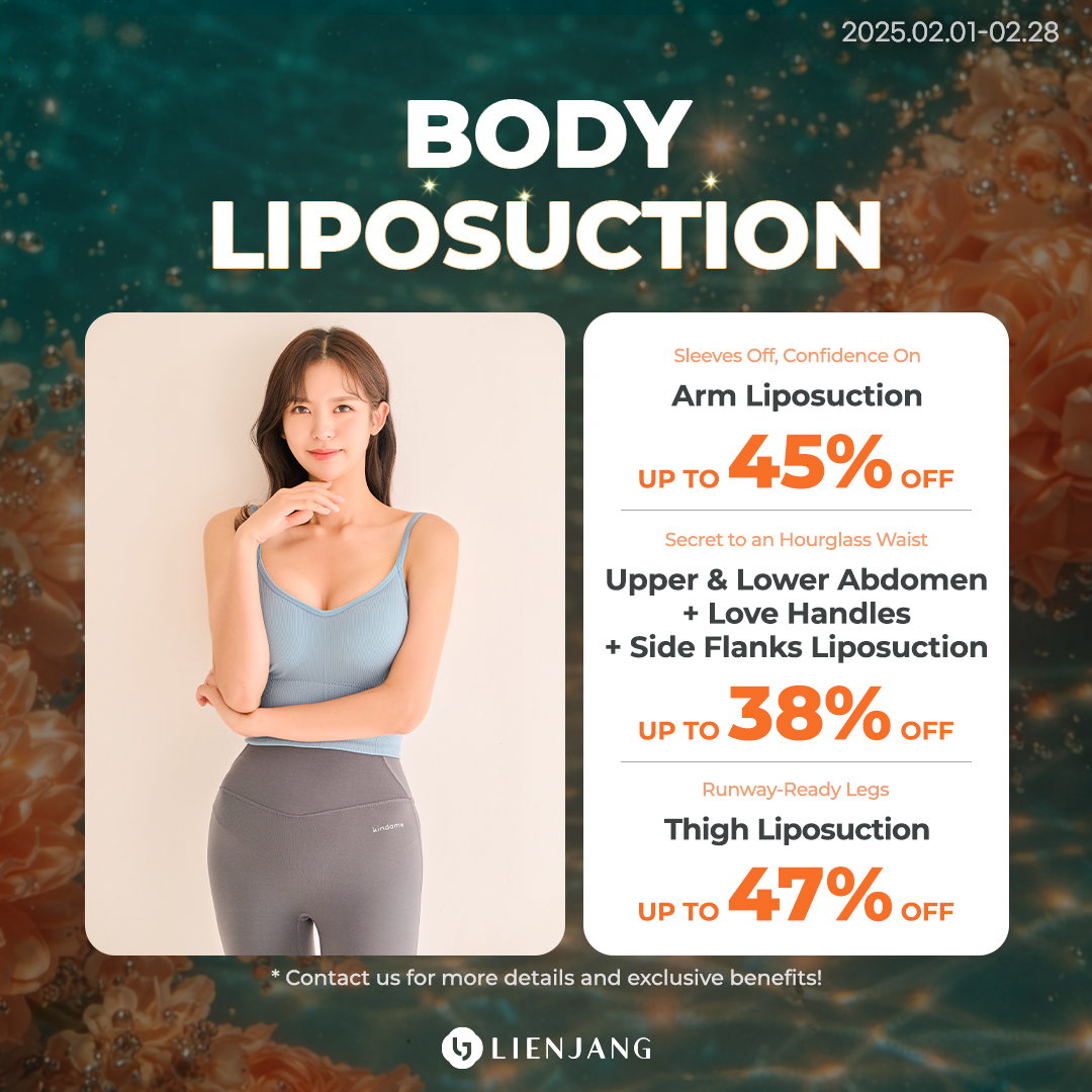 Lienjang invites you to a path to your dream body. Hourglass waist liposuction covers your upper & lower abdomen, along with side flanks and love handles. Arms and thighs are also on special promotion for liposuction!