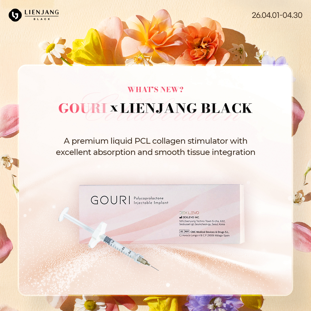 Lienjang Black has special launch events for Gouri collagen booster for April, introducing you the world's first liquid skin booster.
