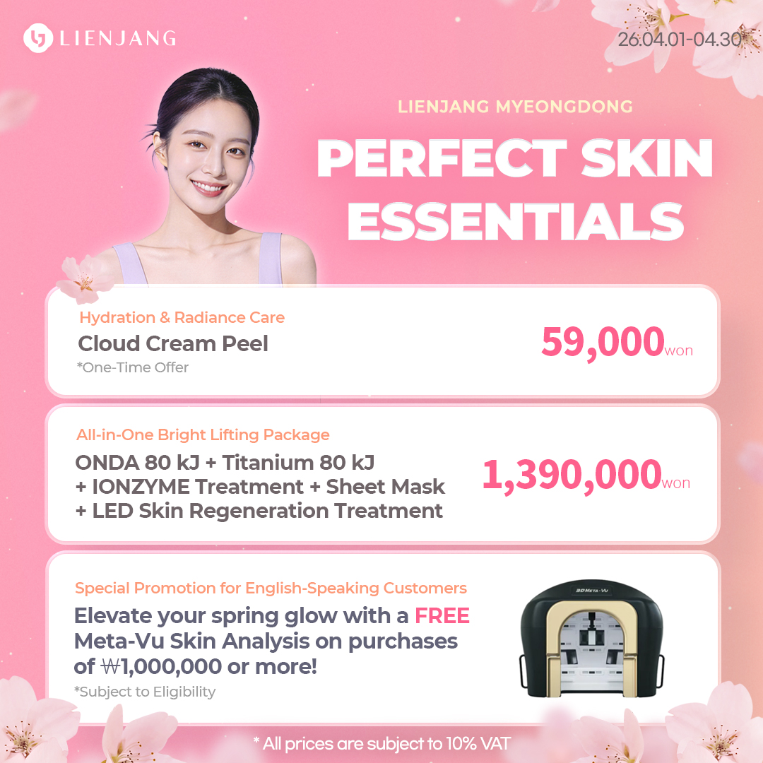 Lienjang Myeongdong's signature treatments and popular skincare packages, just for you!