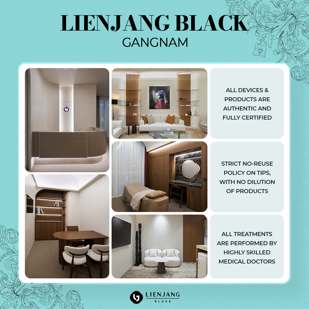 Enjoy a premium skincare experience at Lienjang Black, Gangnam. With private treatment rooms and authentic devices & geniune products, along with skilled doctors will help you get the best results possible.