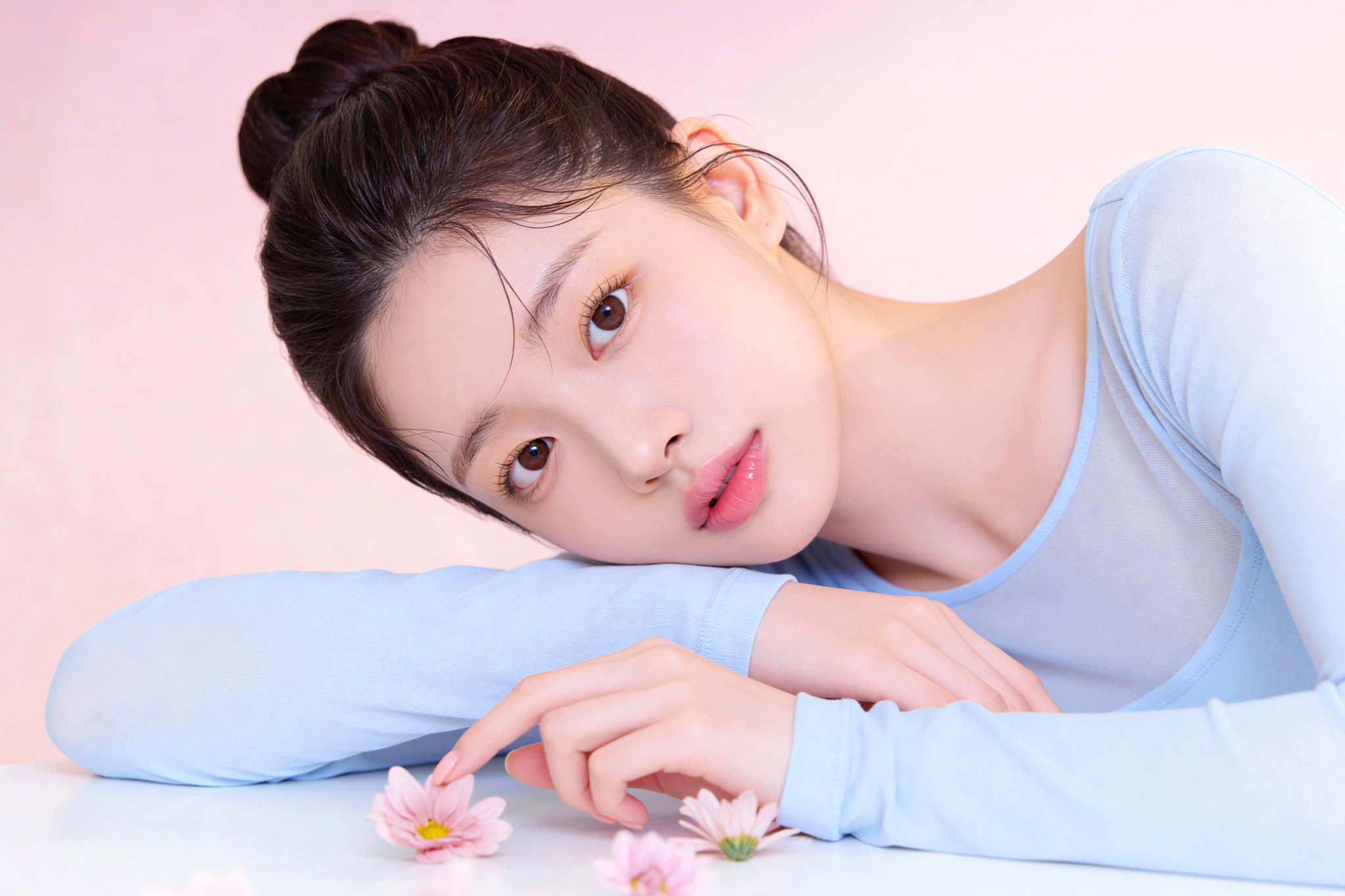 model with glowing skin representing popular korean beauty treatments