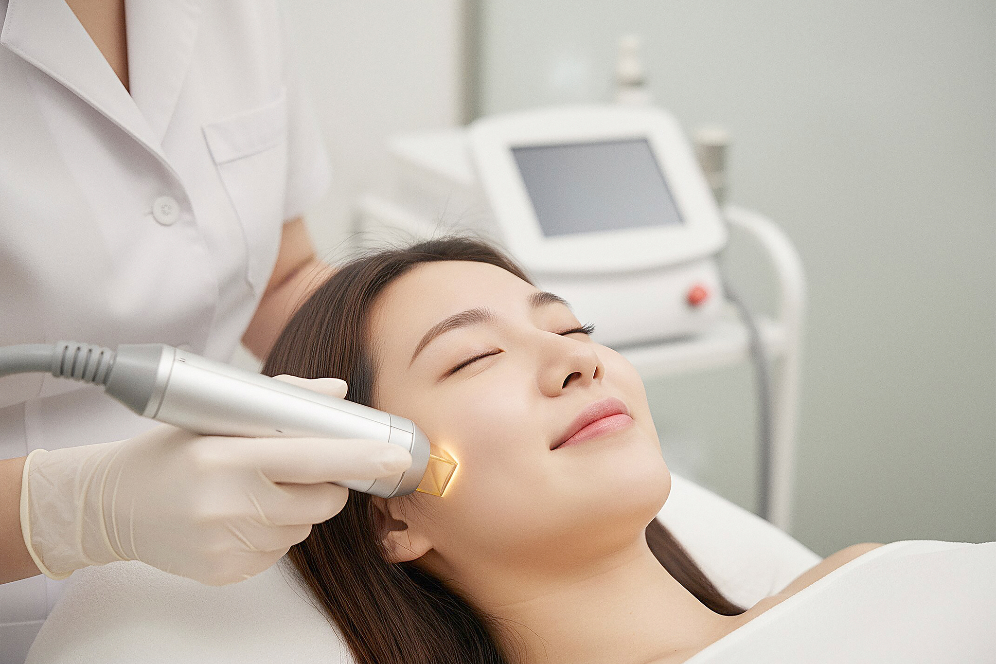 patient receiving a lifting treatment in korea