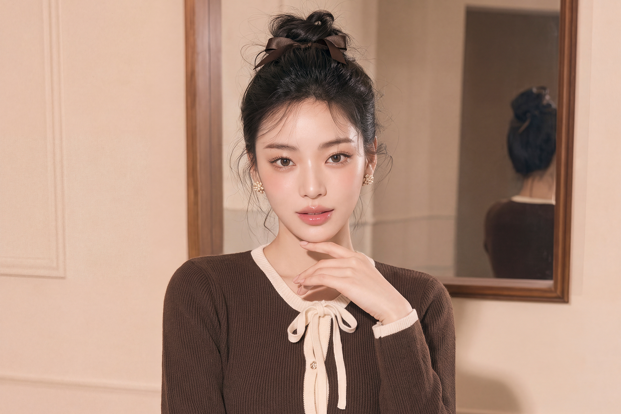 model with glowing skin representing popular k beauty treatments